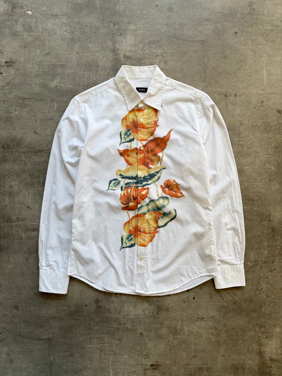Jil Sander Botanical Button Down Shirt | Medium, Multicoloured