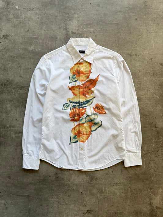Jil Sander Botanical Button Down Shirt | Medium, Multicoloured