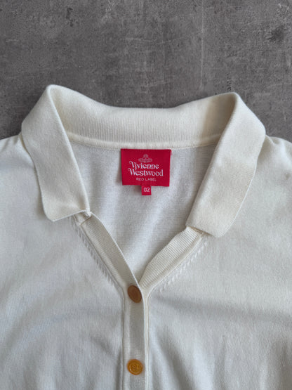 Vivienne Westwood Red Label Cream Orb Logo SS Cardigan | Extra Small, Multicoloured