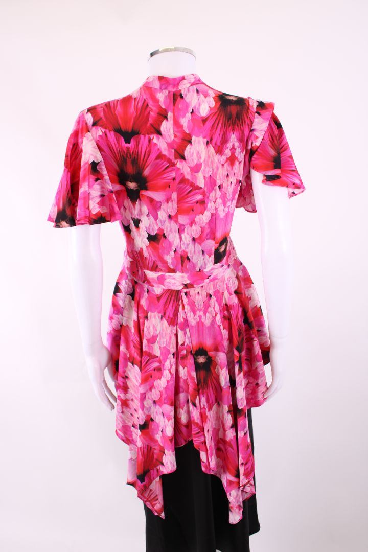Alexander McQueen S/S Floral Blouse Pink S | Small, Pink