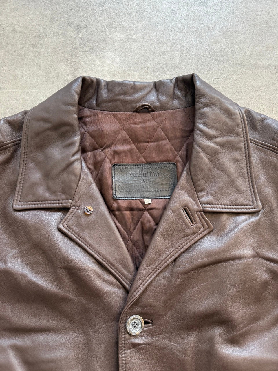 1980 Valentino Mid-length Leather Jacket | Extra Large, Multicoloured