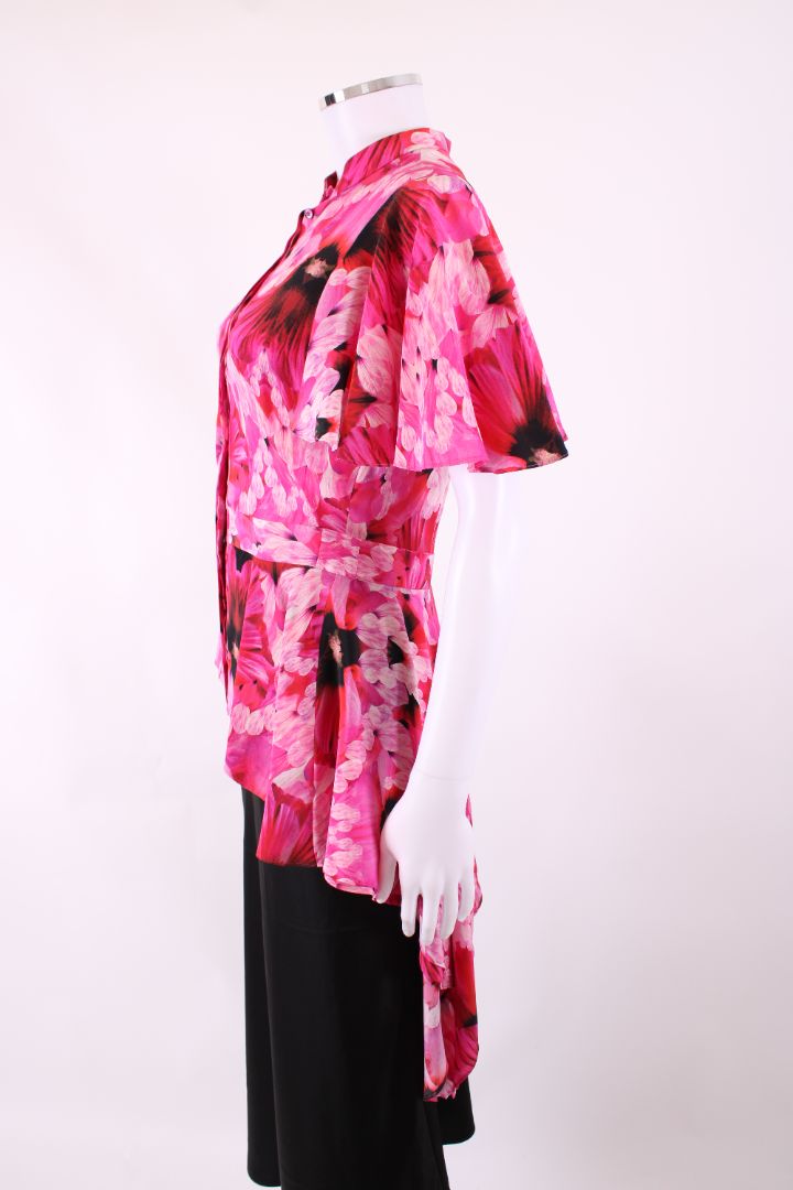 Alexander McQueen S/S Floral Blouse Pink S | Small, Pink