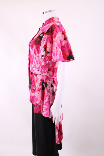 Alexander McQueen S/S Floral Blouse Pink S | Small, Pink
