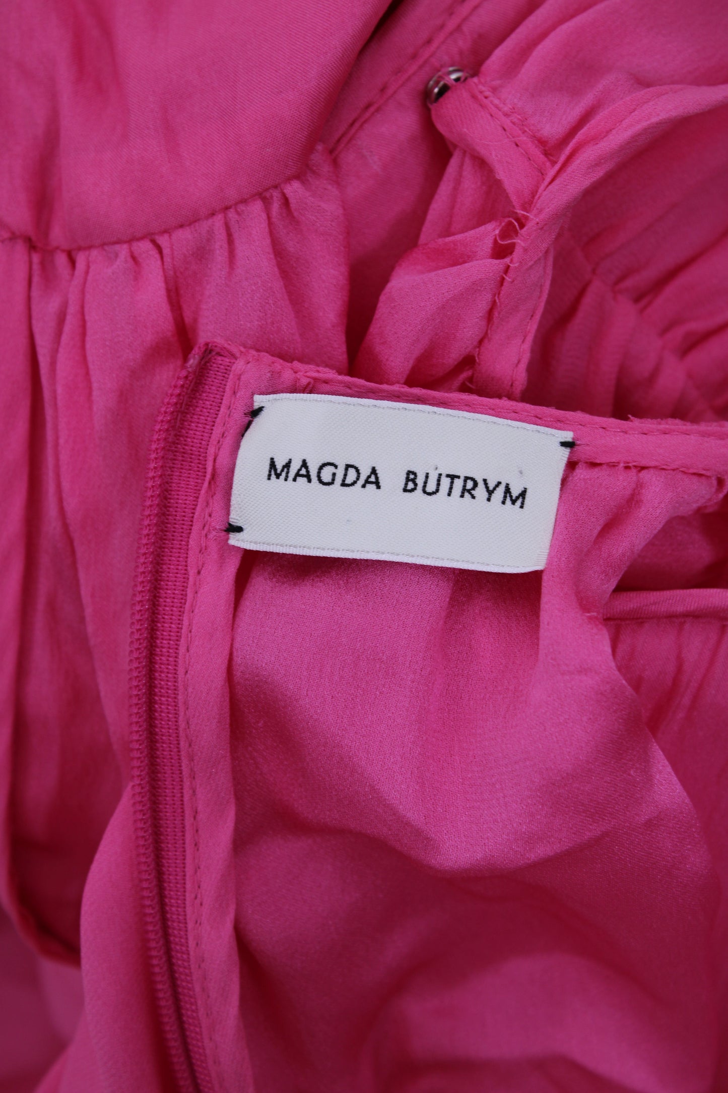 Magda Butrym Silk Flower Detail Mini Dress Pink 36 | O/S, Pink