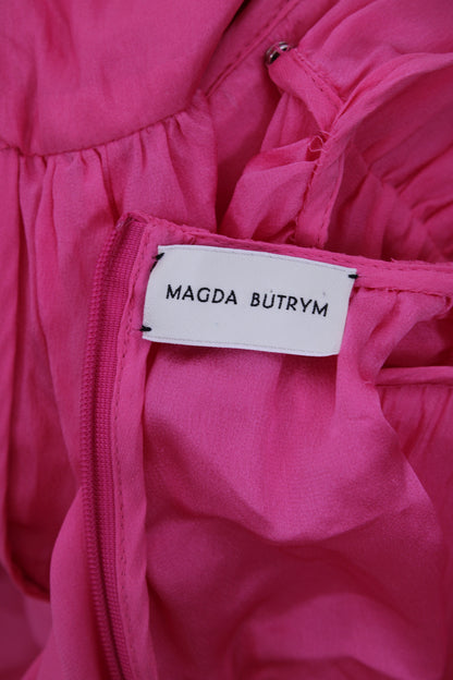Magda Butrym Silk Flower Detail Mini Dress Pink 36 | O/S, Pink