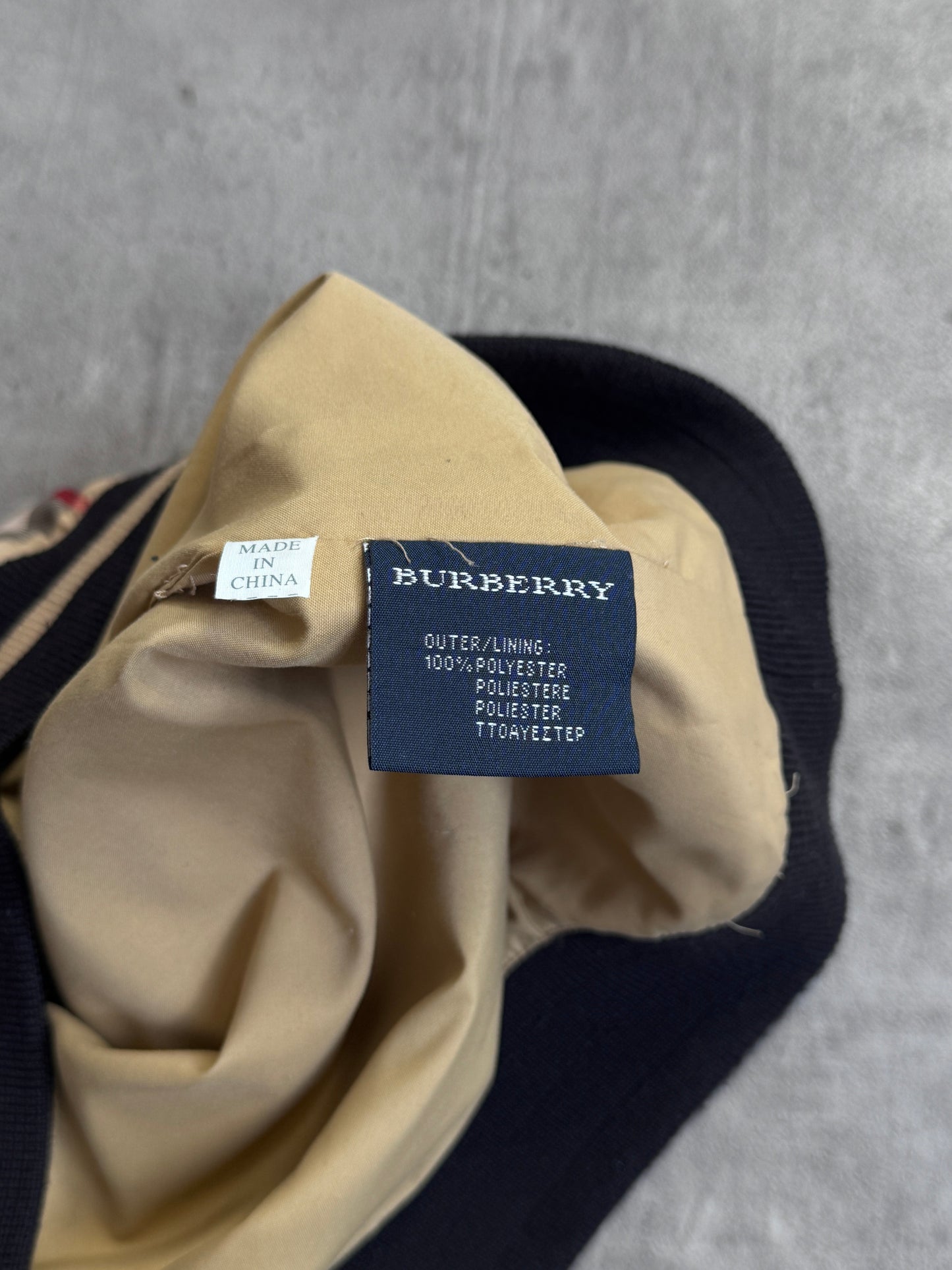 Burberry Golf Beige Poly Nova Check Rib Knit Detailed Sweater Vest