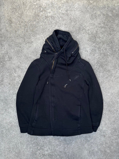 Katharine Hamnett Asymmetrical Black Hooded Sweater