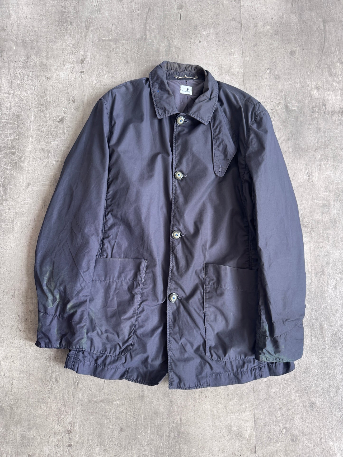 90s C.P. Company Navy Single Breasted Trench