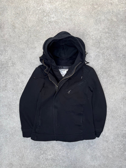 Katharine Hamnett Asymmetrical Black Hooded Sweater