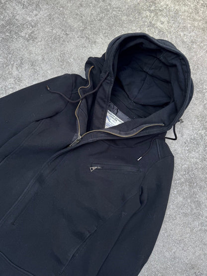 Katharine Hamnett Asymmetrical Black Hooded Sweater