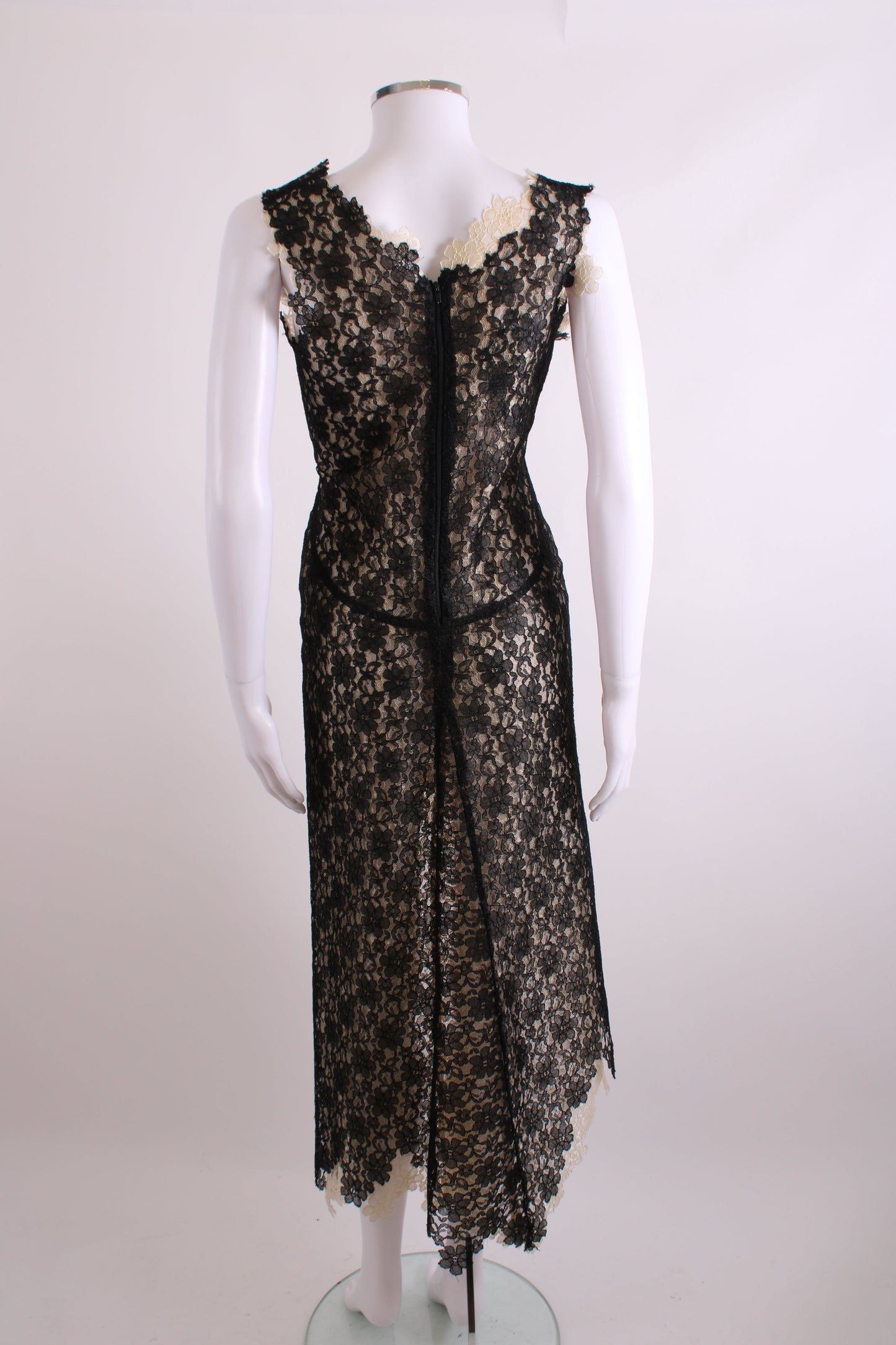 Ruti Danan S/S Lace Layered Dress Black/ Cream M | Medium, Multicoloured