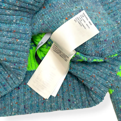 LOUIS VUITTON SS22 SIGNATURE MONOGRAM KNIT CARDIGAN GREEN / TURQUOISE M | Medium, Green