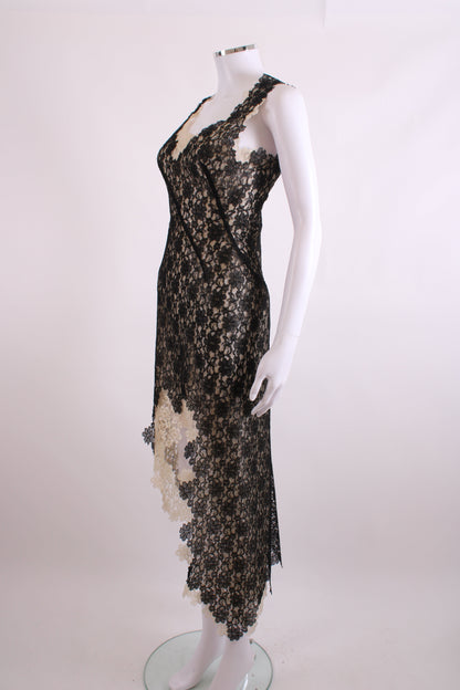 Ruti Danan S/S Lace Layered Dress Black/ Cream M | Medium, Multicoloured