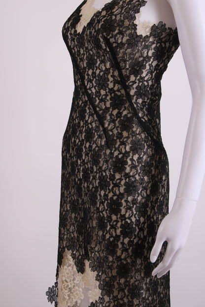 Ruti Danan S/S Lace Layered Dress Black/ Cream M | Medium, Multicoloured