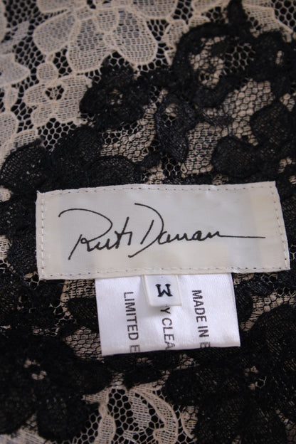 Ruti Danan S/S Lace Layered Dress Black/ Cream M | Medium, Multicoloured