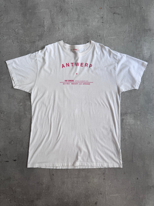 S/S 2020 Raf Simons Antwerp Tour Graphic Tee | Large, White