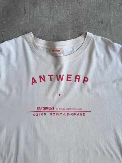 S/S 2020 Raf Simons Antwerp Tour Graphic Tee | Large, White