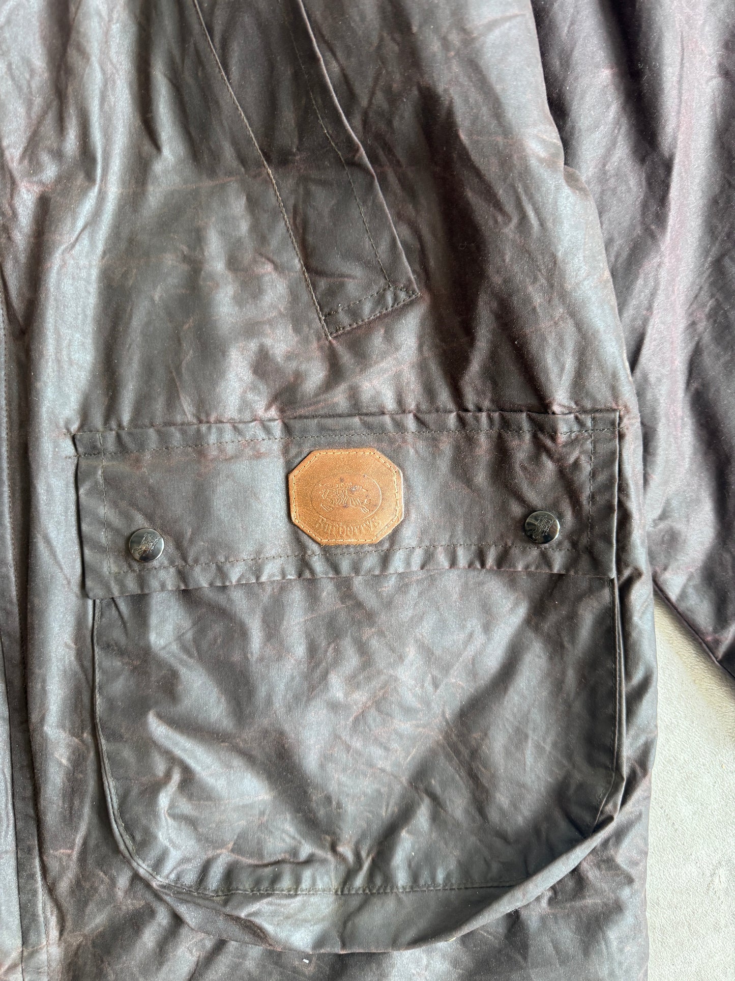 Burberry Wax Coated Brown Parka Jacket