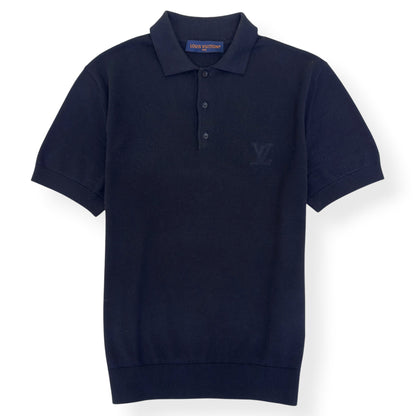 LOUIS VUITTON CASHMERE BLEND POLO SHIRT BLACK S | Small, Black