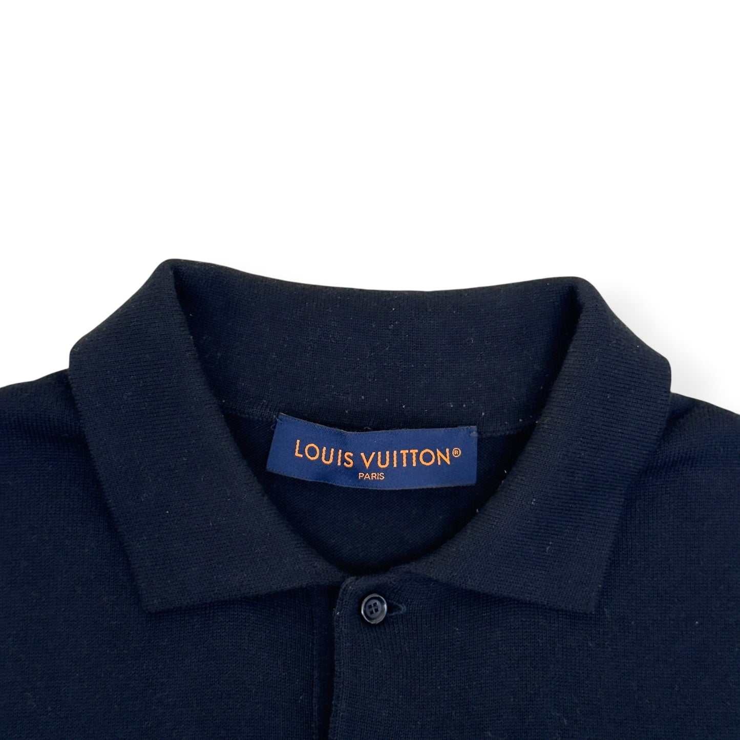 LOUIS VUITTON CASHMERE BLEND POLO SHIRT BLACK S | Small, Black