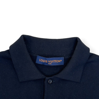 LOUIS VUITTON CASHMERE BLEND POLO SHIRT BLACK S | Small, Black