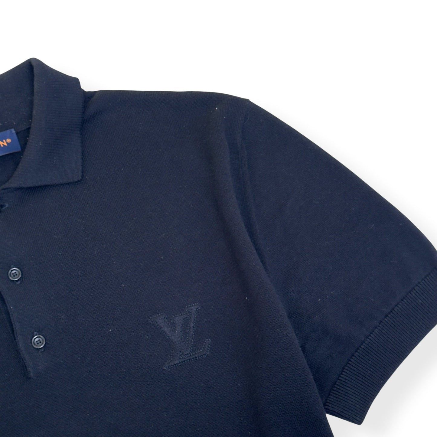LOUIS VUITTON CASHMERE BLEND POLO SHIRT BLACK S | Small, Black
