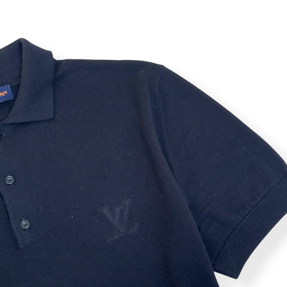 LOUIS VUITTON CASHMERE BLEND POLO SHIRT BLACK S | Small, Black