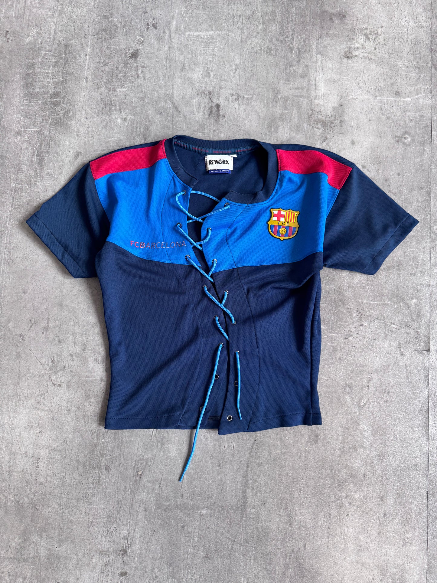 VT Rework: F.C. Barcelona Asymmetrical Lace Top