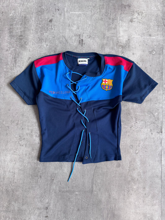 VT Rework: F.C. Barcelona Asymmetrical Lace Top