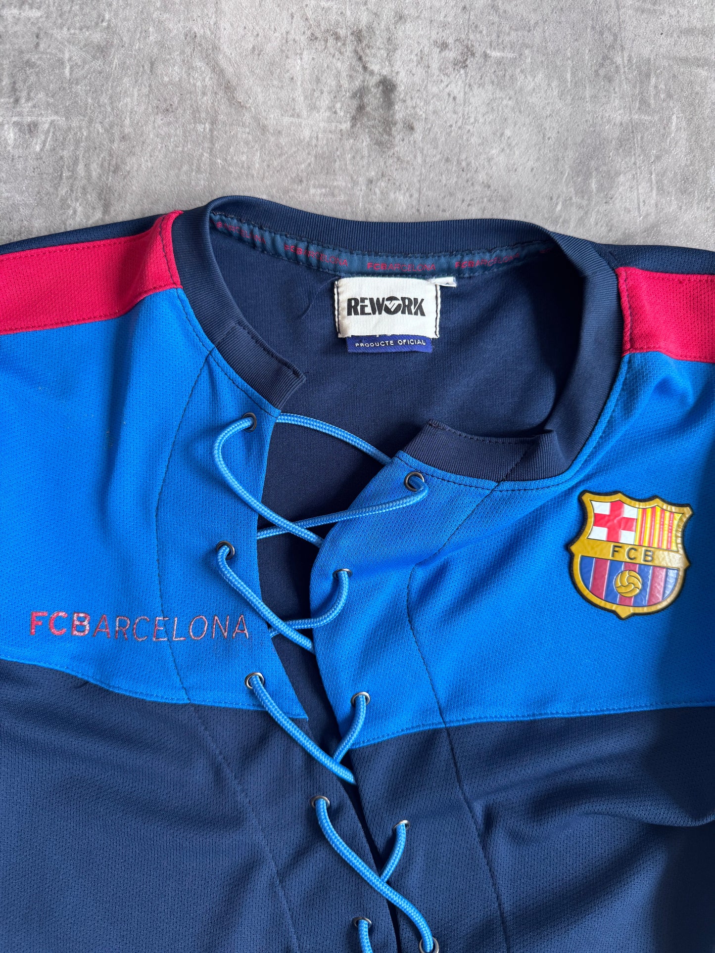 VT Rework: F.C. Barcelona Asymmetrical Lace Top