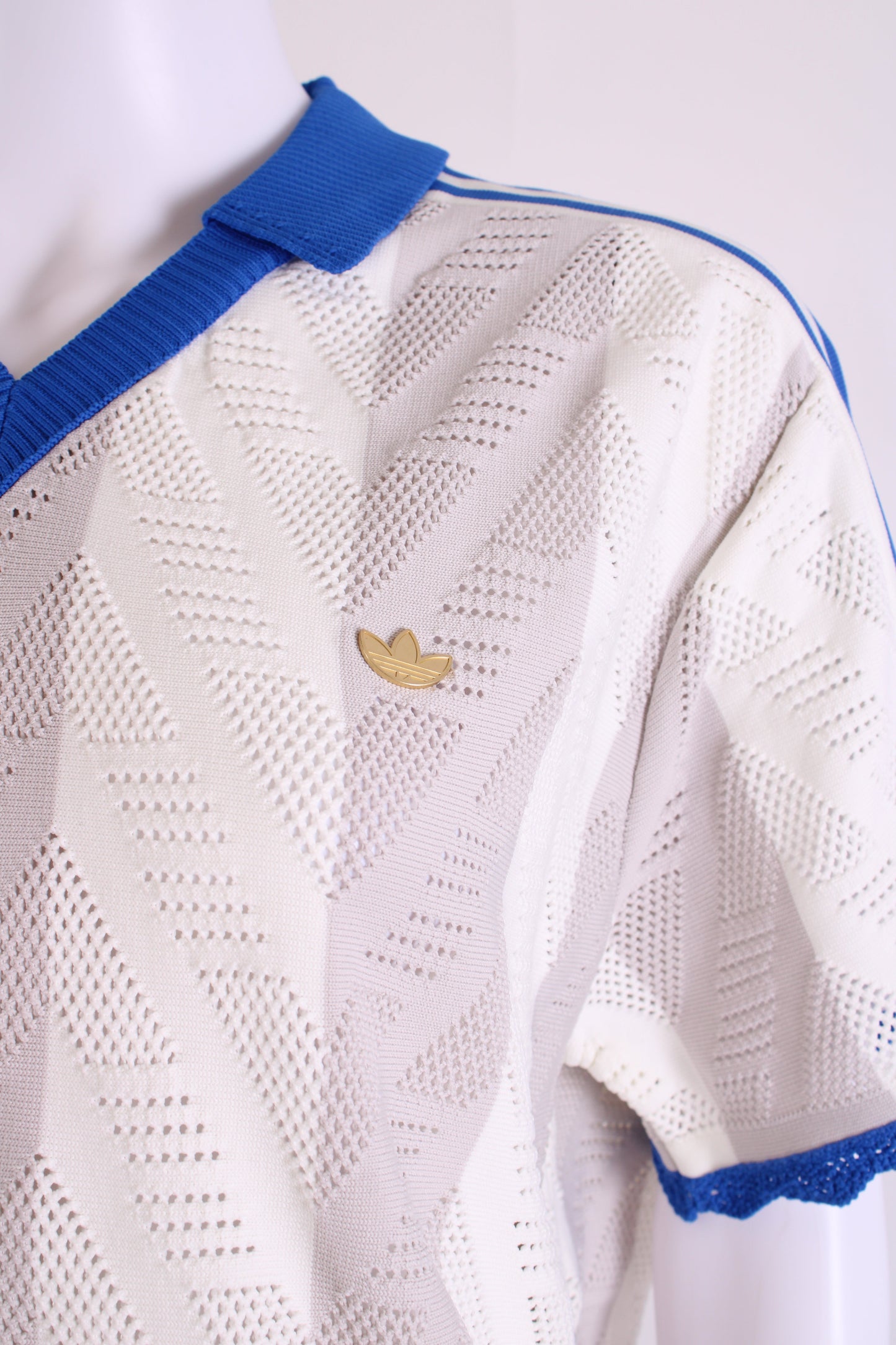 Adidas S/S Polo/Shorts Co-ord White/ Blue M | Medium, Blue