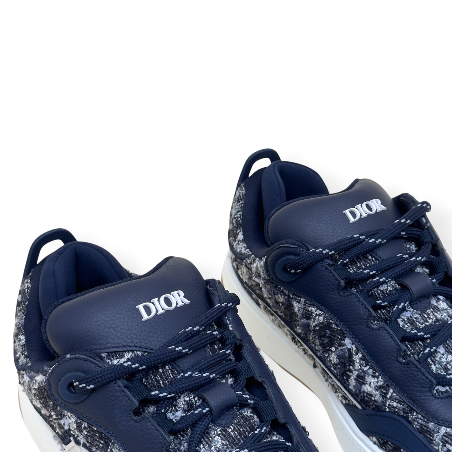 DIOR B9S 822/888 SKATER TWEED SNEAKER NAVY 45 / UK11 | UK 11, Navy