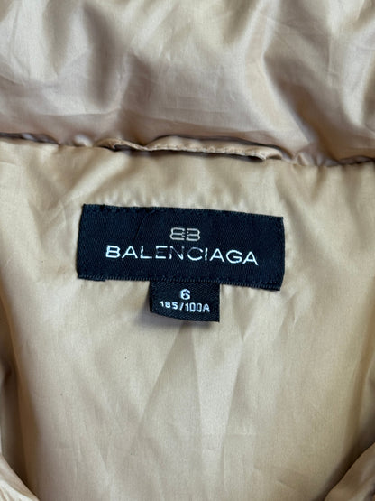 Balenciaga 90s Vintage Khaki Colour Block Down Feather Puffer Jacket