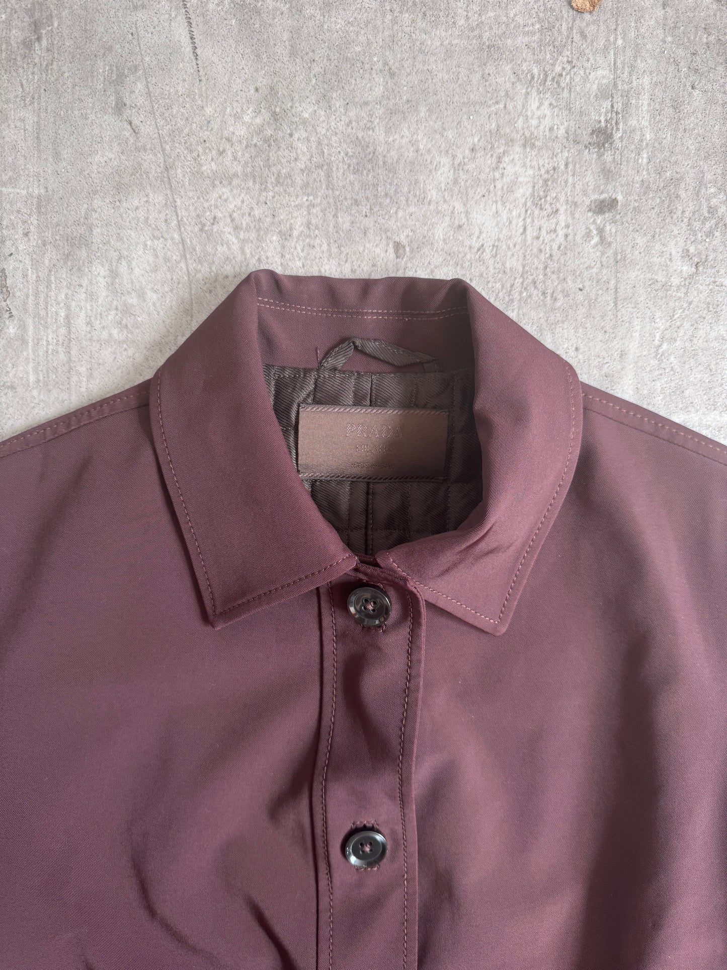 Prada Coffee Brown Nylon Chore Jacket | Extra Small, Multicoloured