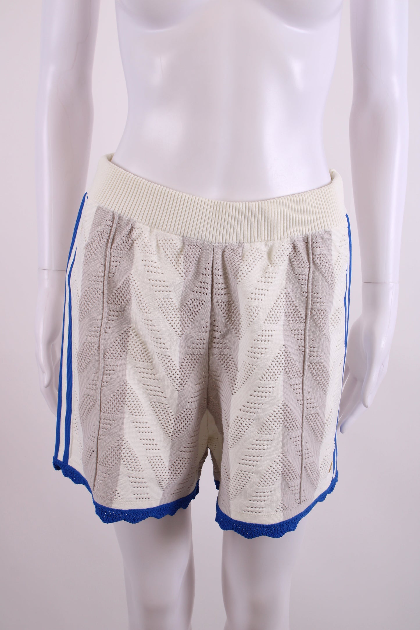 Adidas S/S Polo/Shorts Co-ord White/ Blue M | Medium, Blue