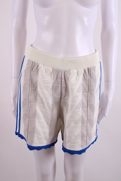 Adidas S/S Polo/Shorts Co-ord White/ Blue M | Medium, Blue
