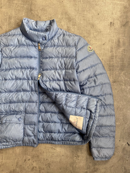 Moncler Lans Down Light Blue Nylon Leger Puffer Jacket