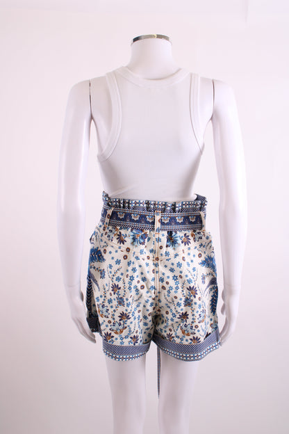 Farm Rio Floral Print Shorts Navy/ White 26W | O/S, Navy