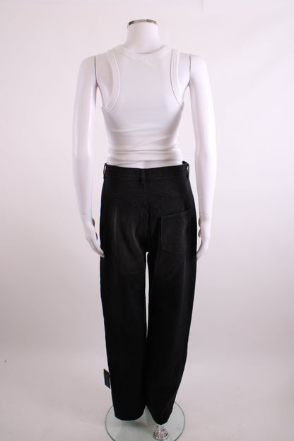 Area Crystal Embellished Jeans Washed Black 28W | O/S, Black