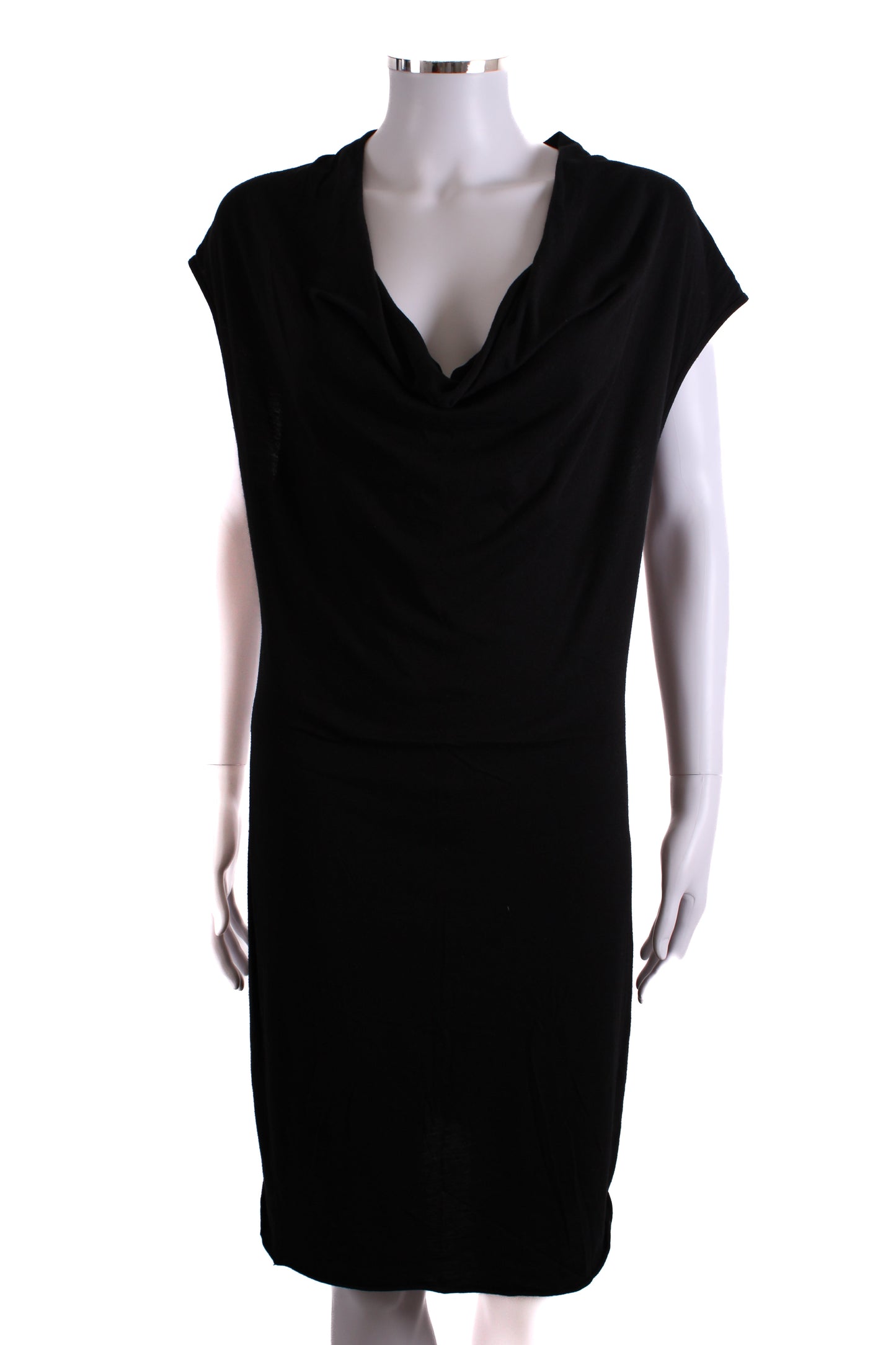 Helmut Lang Cowl Neck Jersey Dress Black M | Medium, Black