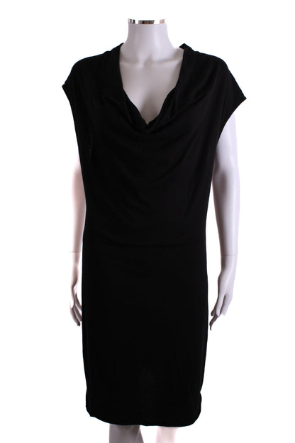 Helmut Lang Cowl Neck Jersey Dress Black M | Medium, Black