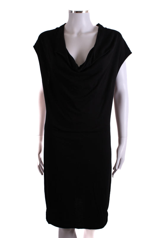 Helmut Lang Cowl Neck Jersey Dress Black M | Medium, Black