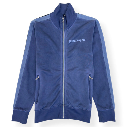 PALM ANGELS GARMENT DYED TRACK JACKET BLUE M | Medium, Blue