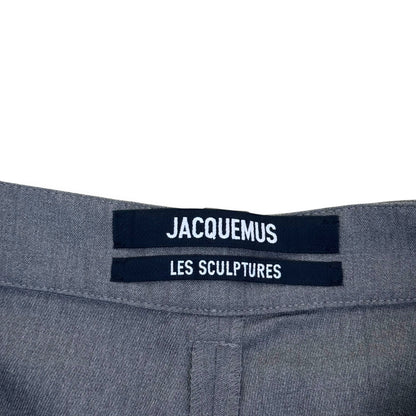 JACQUEMUS LES SCULPTURES PLEATED SHORTS GREY 52 / XL | XL, Grey