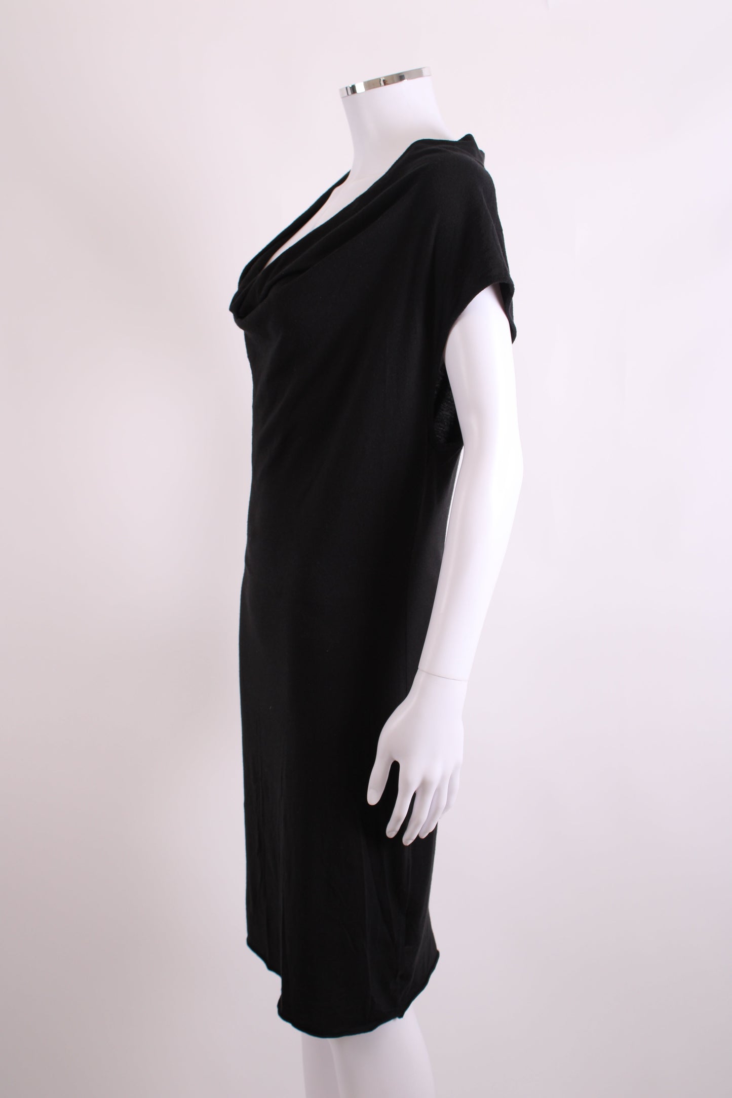Helmut Lang Cowl Neck Jersey Dress Black M | Medium, Black