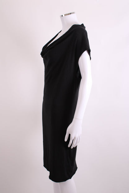 Helmut Lang Cowl Neck Jersey Dress Black M | Medium, Black