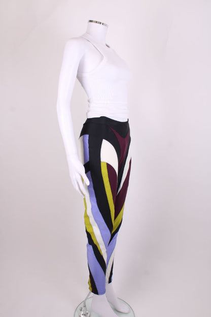 Mugler Block Colour Leggings Multi Coloured 12 | Medium, Red