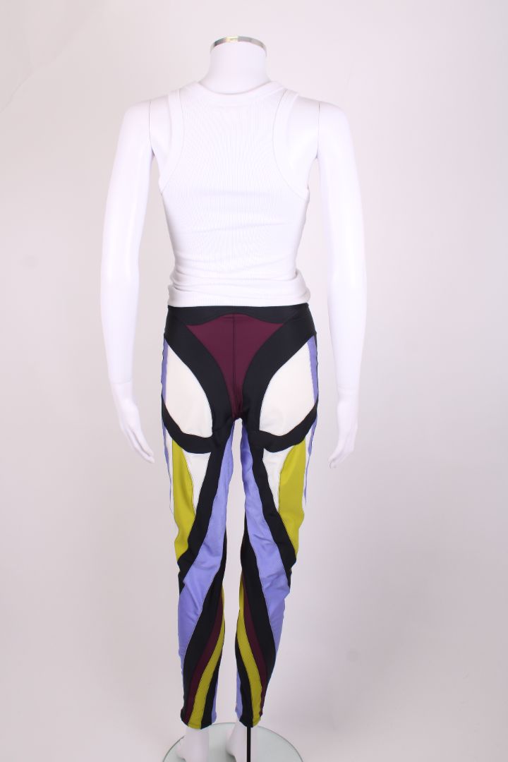 Mugler Block Colour Leggings Multi Coloured 12 | Medium, Red