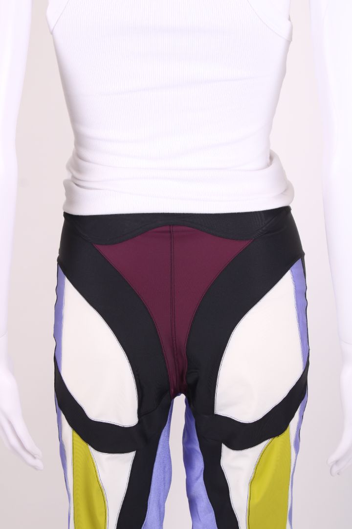 Mugler Block Colour Leggings Multi Coloured 12 | Medium, Red