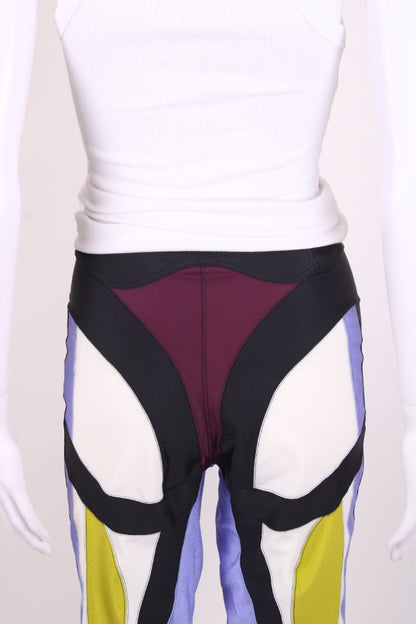 Mugler Block Colour Leggings Multi Coloured 12 | Medium, Red